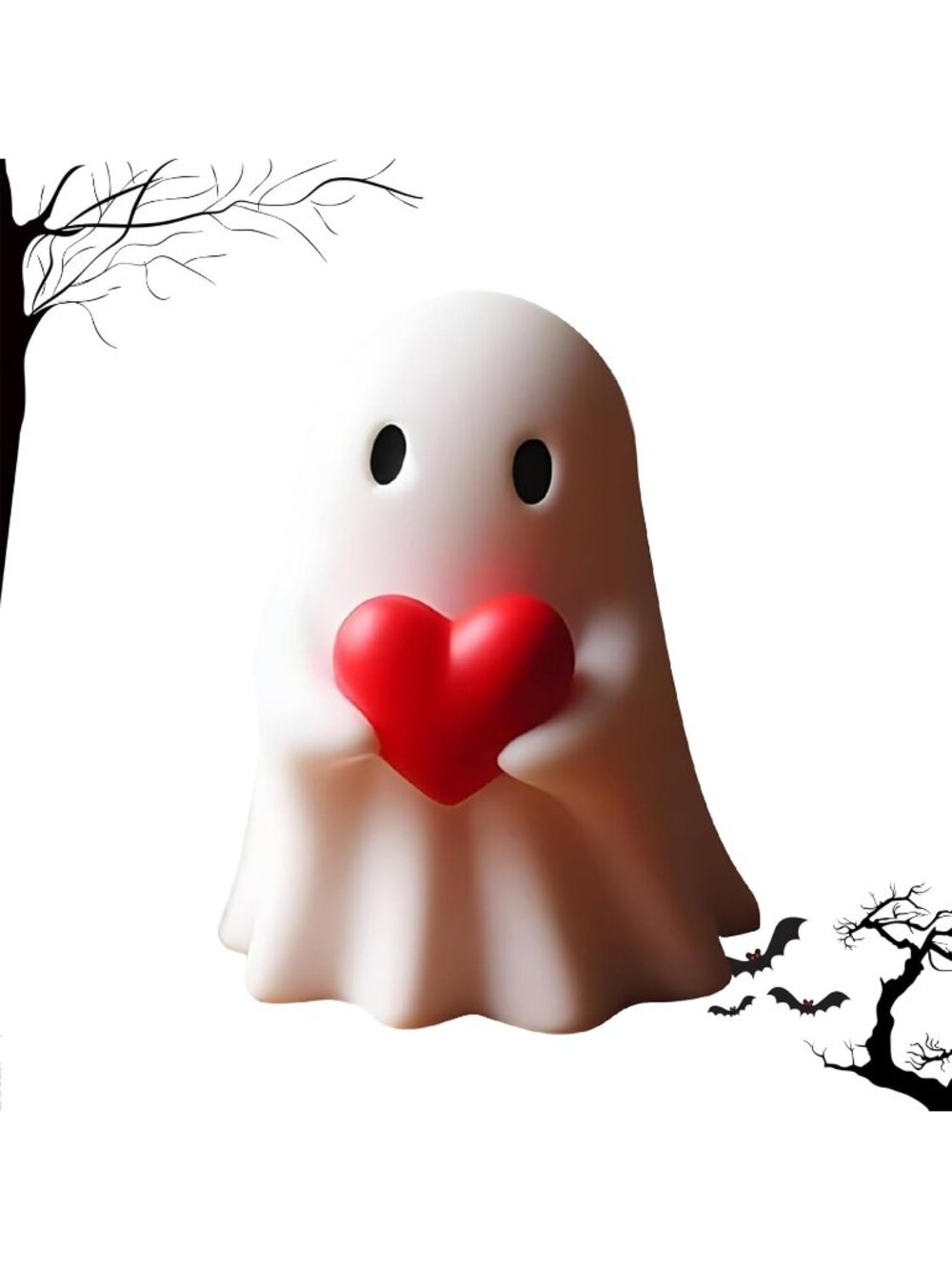 Valentines Day Cute Red Heart Ghost Statue For Valentines Day Home Decor Gifts